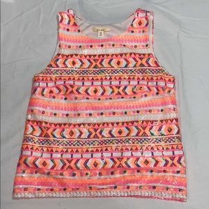 Sequined tank top